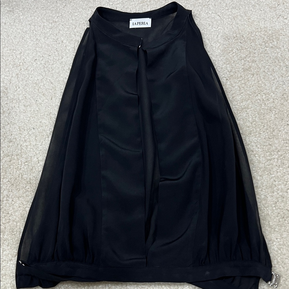 La Perla Elegant Black A-Line Skirt